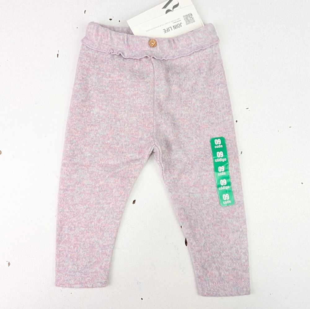 Zara Super Soft Pink/Purple Mottled Leggings - Infant 6-9 Months
